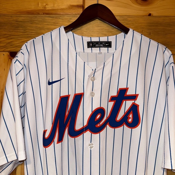 Men’s Nike #48 New York NY Mets MLB Baseball Jacob DeGrom Signed Jersey XXL 2XL - Picture 3 of 10